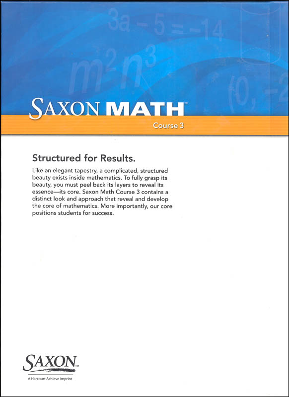 Saxon Math Course 3 Student Edition Saxon Publishers 9781591418849