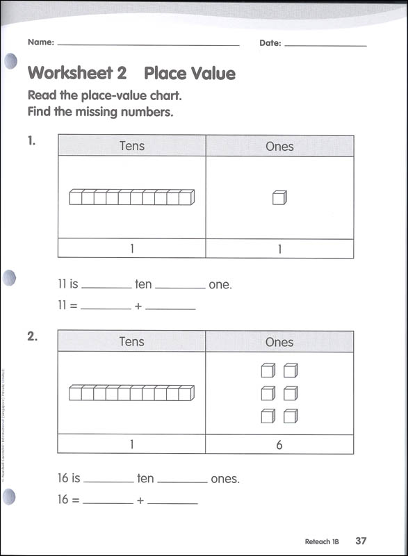 Math in Focus: Singapore Math Reteach 1B | Marshall Cavendish ...