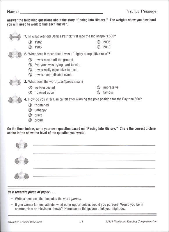 nonfiction reading comprehension for the common core grade 8 teacher