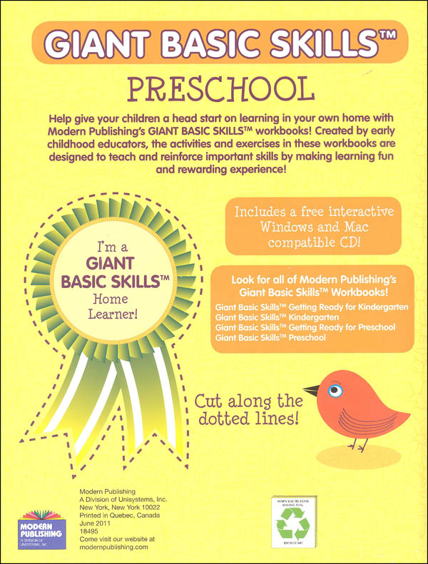 Giant Basic Skills Preschool with CD Modern Publishing