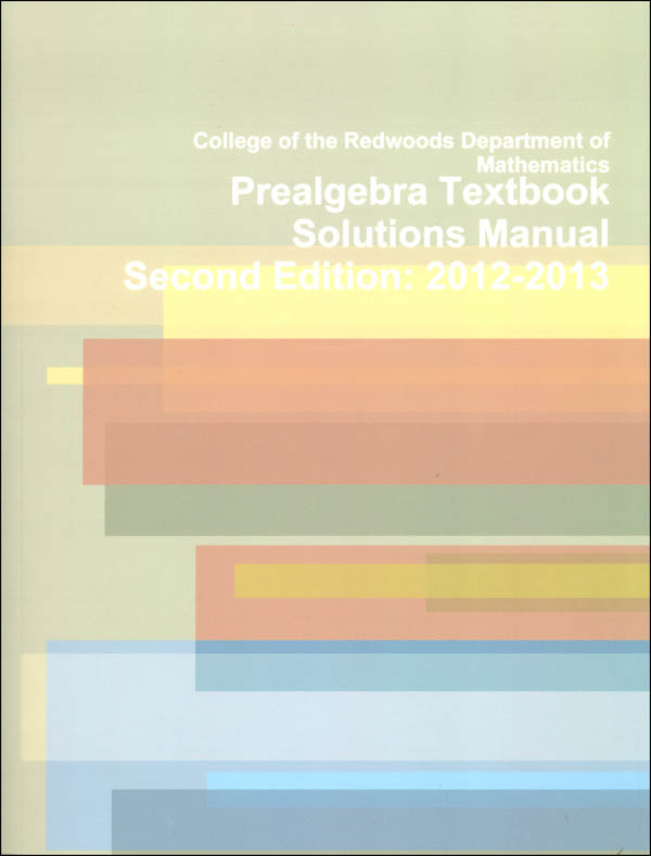 Pre-Algebra Textbook Solutions Manual