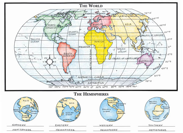 Map Skills The World Basic Map Skills Activity Poster | McDonald |