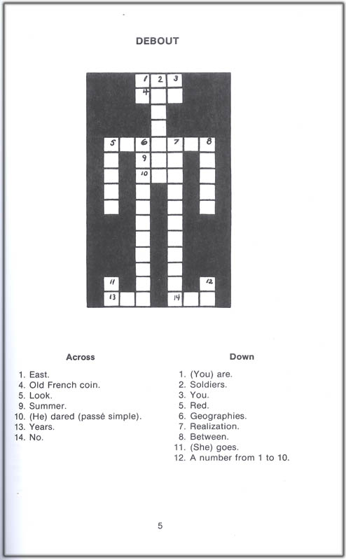 Easy French Crossword Puzzles National Textbook Company 9780844213309