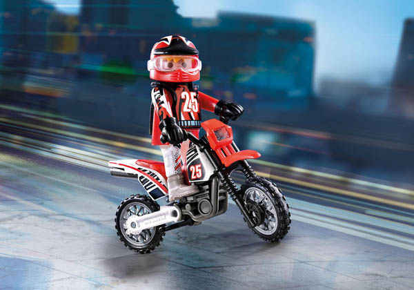 playmobil motocross bike