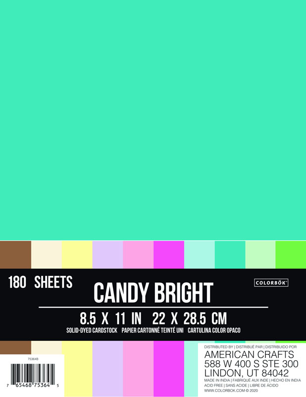 Cardstock Paper Pack 8.5" x 11" - Candy Bright