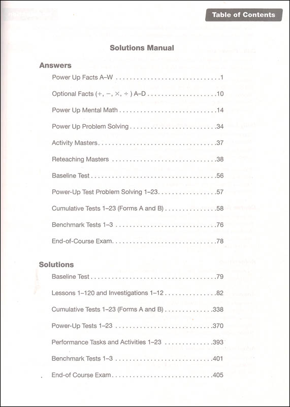 Saxon Math Course 1 Solutions Manual Saxon Publishers 9781591418177