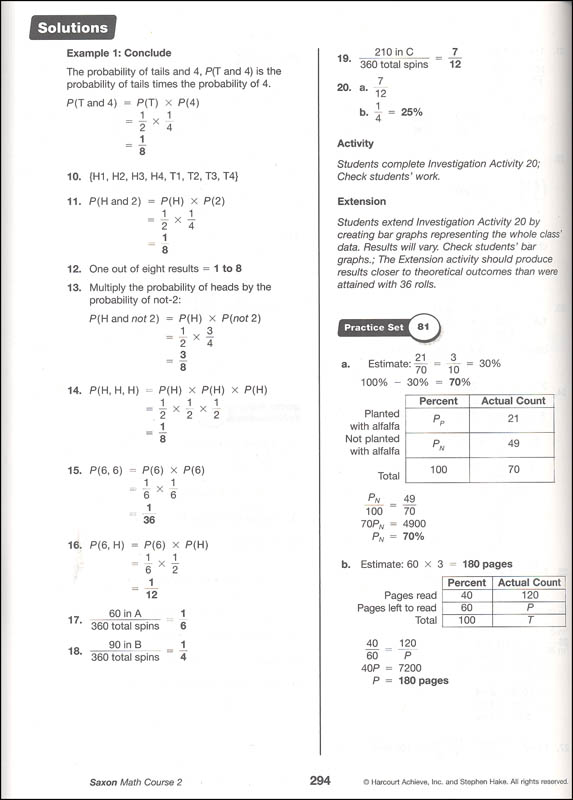 Saxon Math Course 2 Pdf Answers