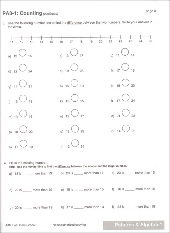 jump at home grade 3 worksheets for the jump math program house of