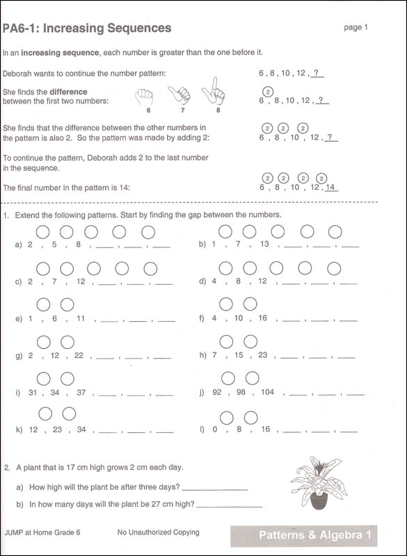 jump at home grade 6 worksheets for the jump math program house of anansi press 9780887849794