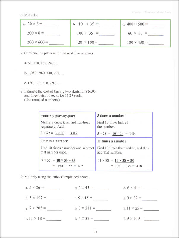 Math Mammoth Light Blue Series Grade 5-A Worktext (Colored Version ...