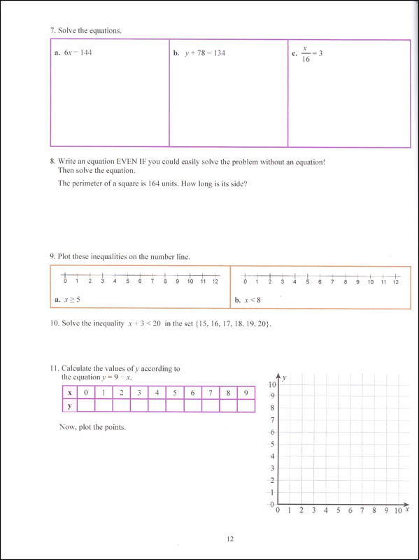 Math Mammoth Light Blue Series Grade 6 Test/Review (Colored Version ...