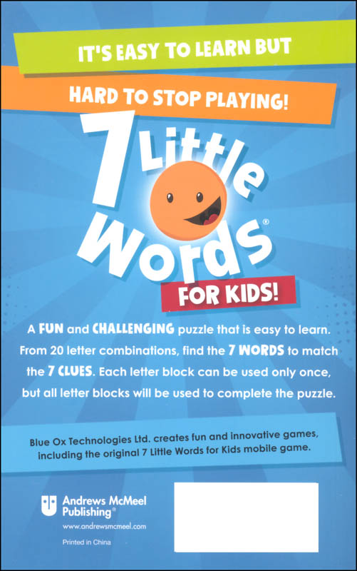 7 Little Words for Kids! Andrews & McNeel 9781449442002