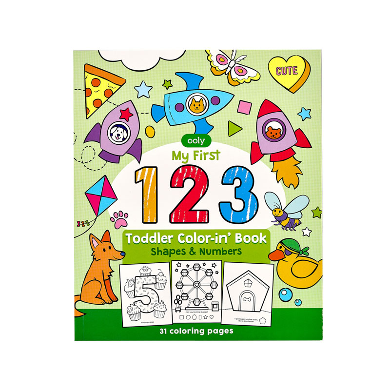 123: Shapes & Numbers Toddler Coloring Book