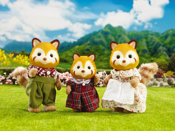Calico Critters Red Panda Family 