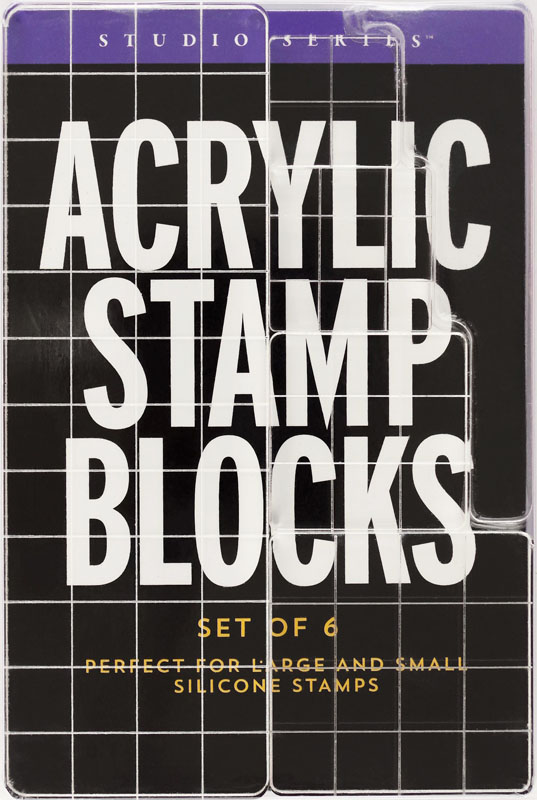 Studio Series Acrylic Clear Stamp Blocks Set