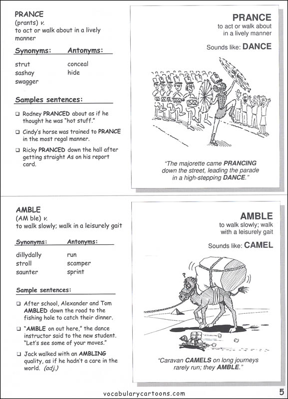 Vocabulary Cartoons: Word of the Day | New Monic Books | 9780984096619