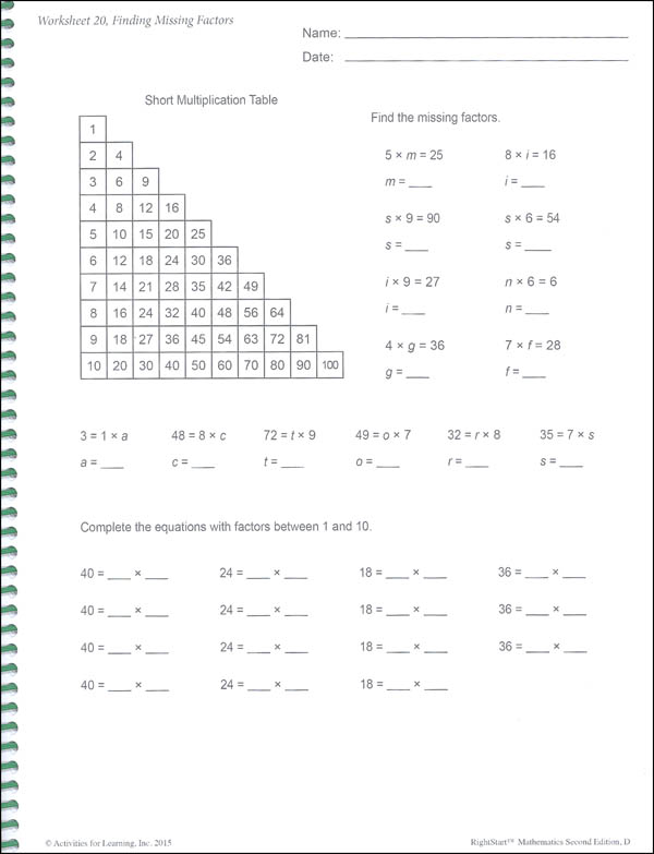 RightStart Mathematics Level D Book Bundle 2nd Edition | Activities For ...