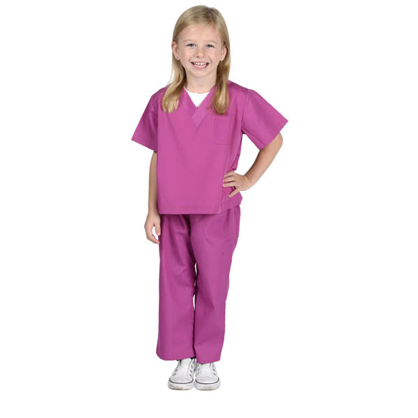 Junior Doctor Scrubs size 6/8 (Fuchsia Pink)