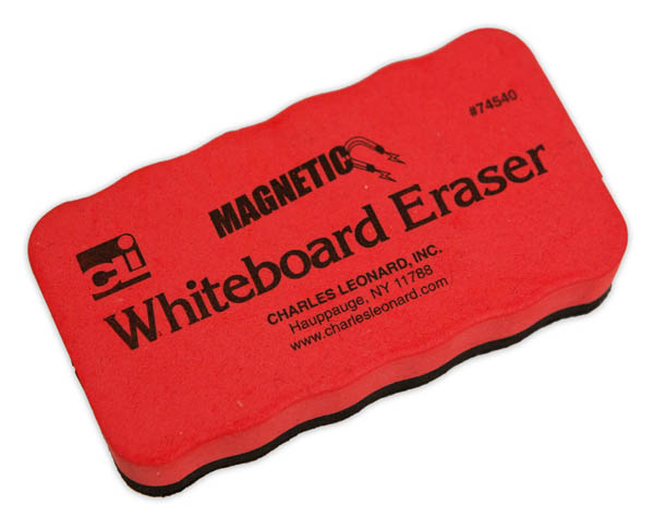 Magnetic Whiteboard Eraser - Red/Black