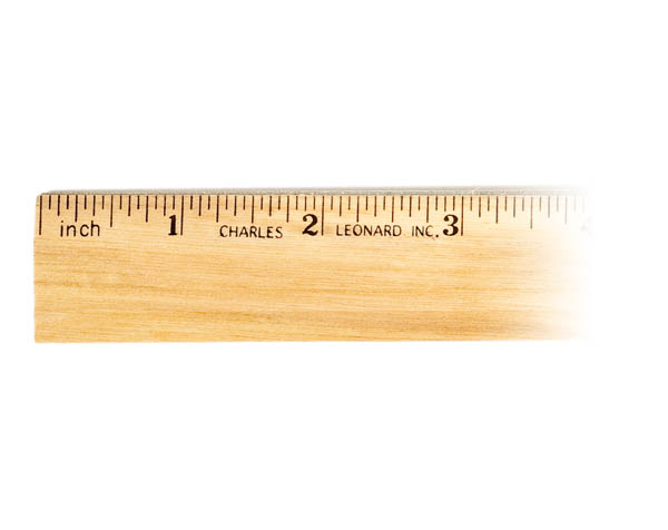 Ruler - Wood - Single Bevel/Metal Edge