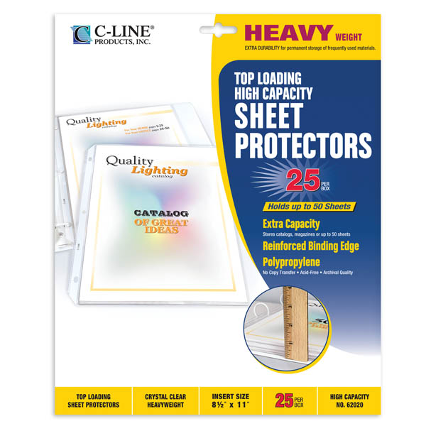 Sheet Protectors, High Capacity Polypropylene (box Of 25) 