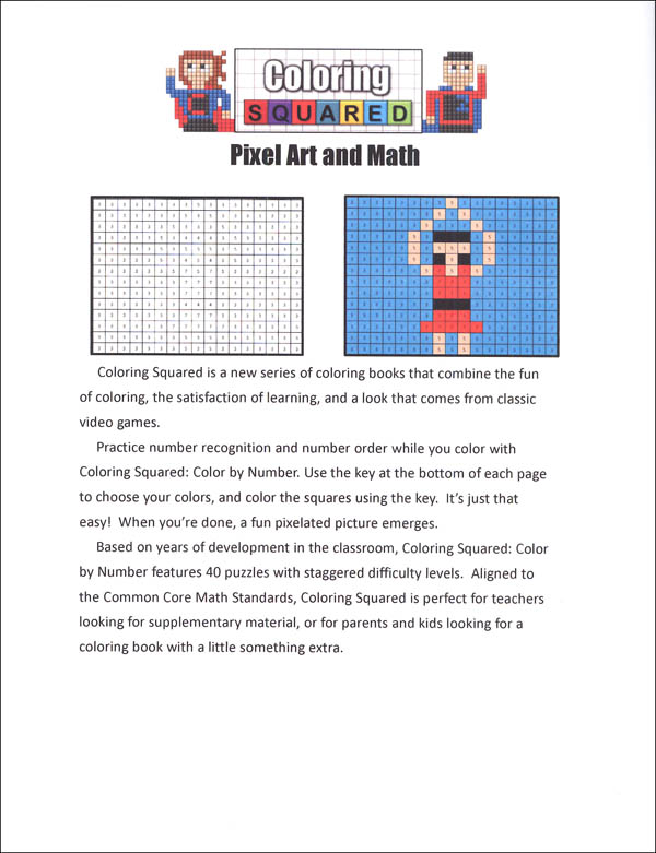 Coloring Squared: Color by Number (Coloring Squared Common Core Math