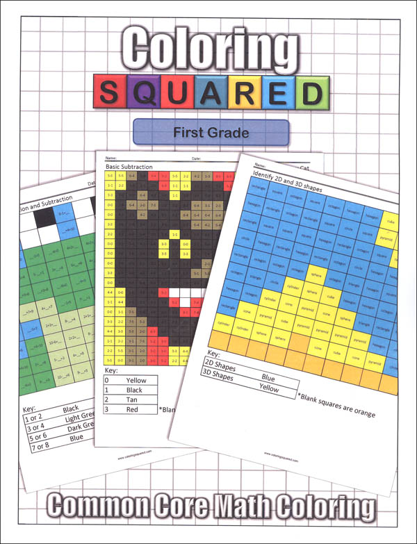 Coloring Squared: First Grade (Coloring Squared Common Core Math