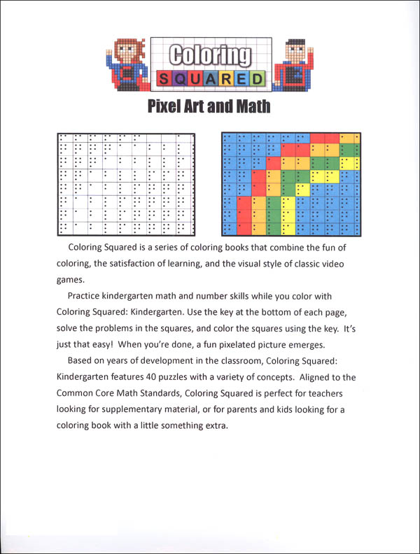 Coloring Squared: Kindergarten (Coloring Squared Common Core Math