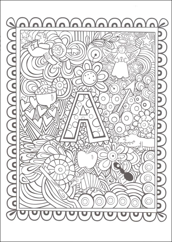 Awesome Alphabets Coloring Book Dover Spark Dover Publications