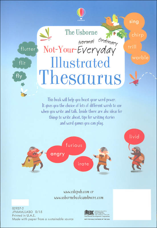 NotYourEveryday Illustrated Thesaurus (Usborne) Usborne 9780794535704