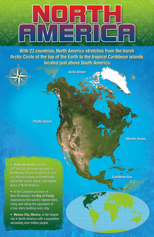 Continents and Oceans Posters (8 Pieces) | North Star Teacher Resources