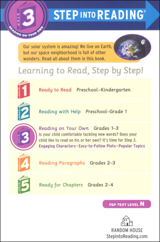 Space Planets Moons Stars And More Step Into Reading Level 3 Random House Children S Books