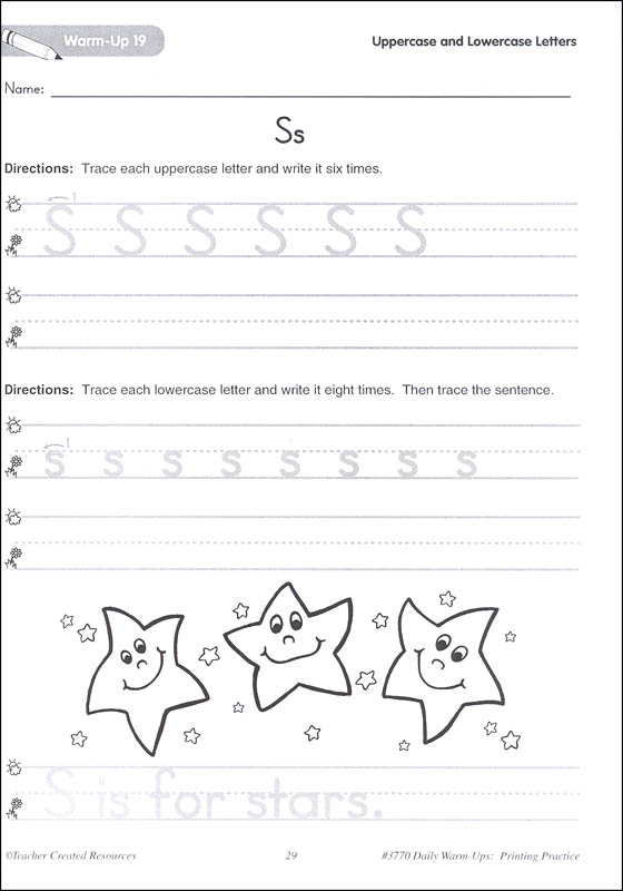 Daily Warm-Ups: Printing Practice | Teacher Created Resources ...