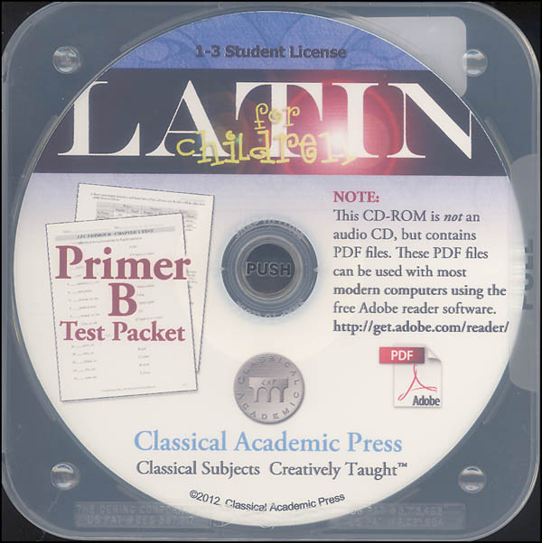 Latin For Children Primer B Test Pack On CD (license For 1-3 Students ...