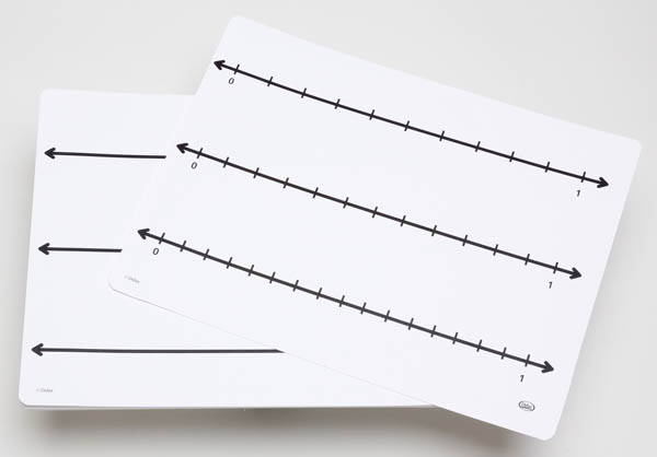 Write-On/Wipe-Off Fraction Number Line Mat