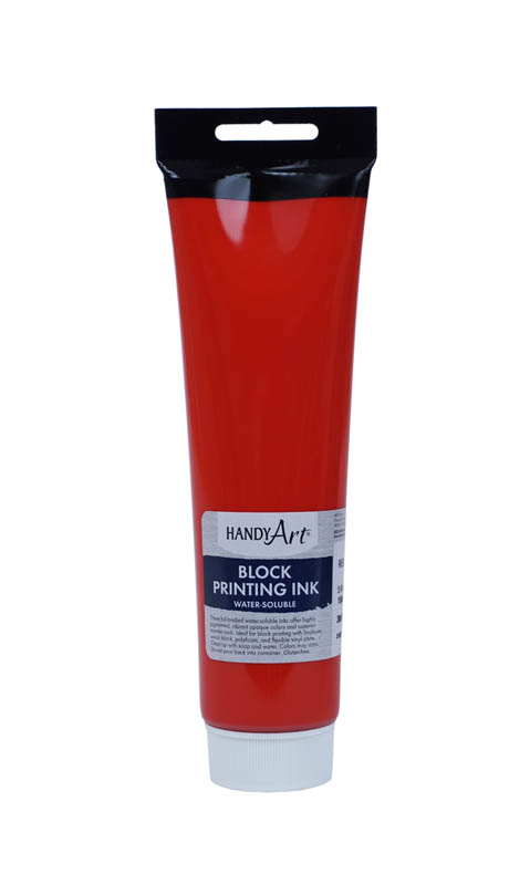 Block Ink Water Soluble - Red (5oz Tube)