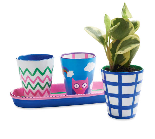 Paint Your Own Porcelain Flower Pots Set MindWare