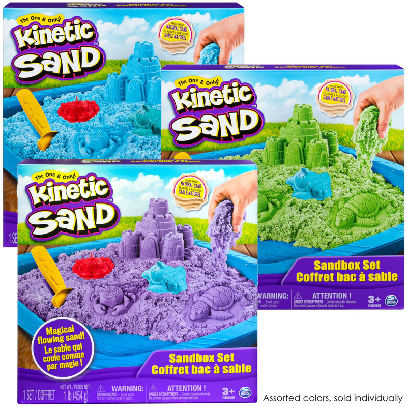 Kinetic Sand Sand Box Set Colors may vary 