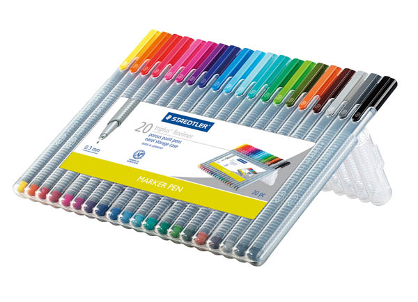 Staedtler Triplus Fineliner Marker Pens - 20 Colors | Staedtler