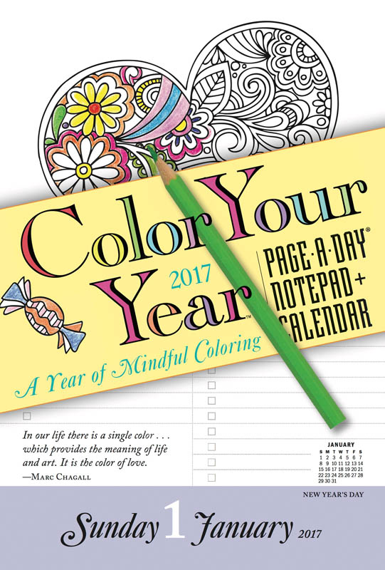 Color Your Year 2017 Notepad & Calendar Workman Publishing Company