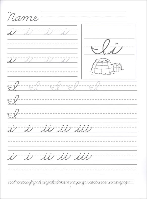 Cursive Handwriting Workbook: Traditional Cursive ...