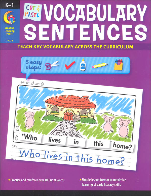 Cut & Paste Vocabulary Sentences