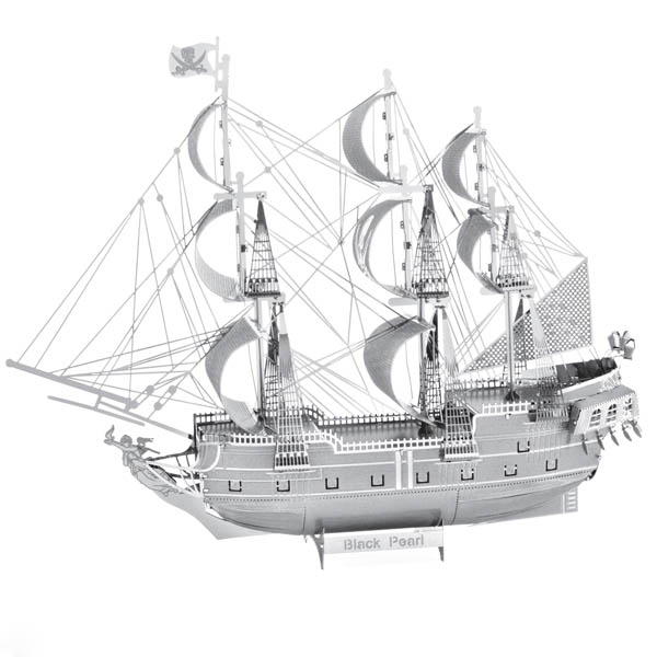 3d Model Kit for sale online Metal Earth ICONX Black Pearl Ship black 