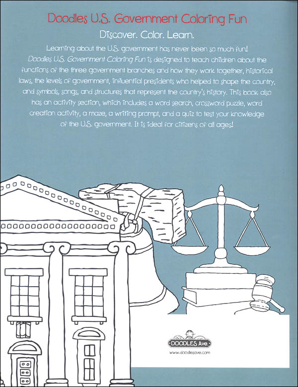 Doodles U.S. Government Coloring Fun | Doodles Ave | 9781513603100