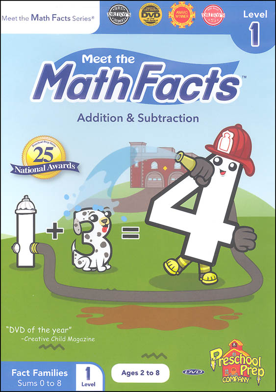 Math Facts Add/Subtract Level 1 DVD