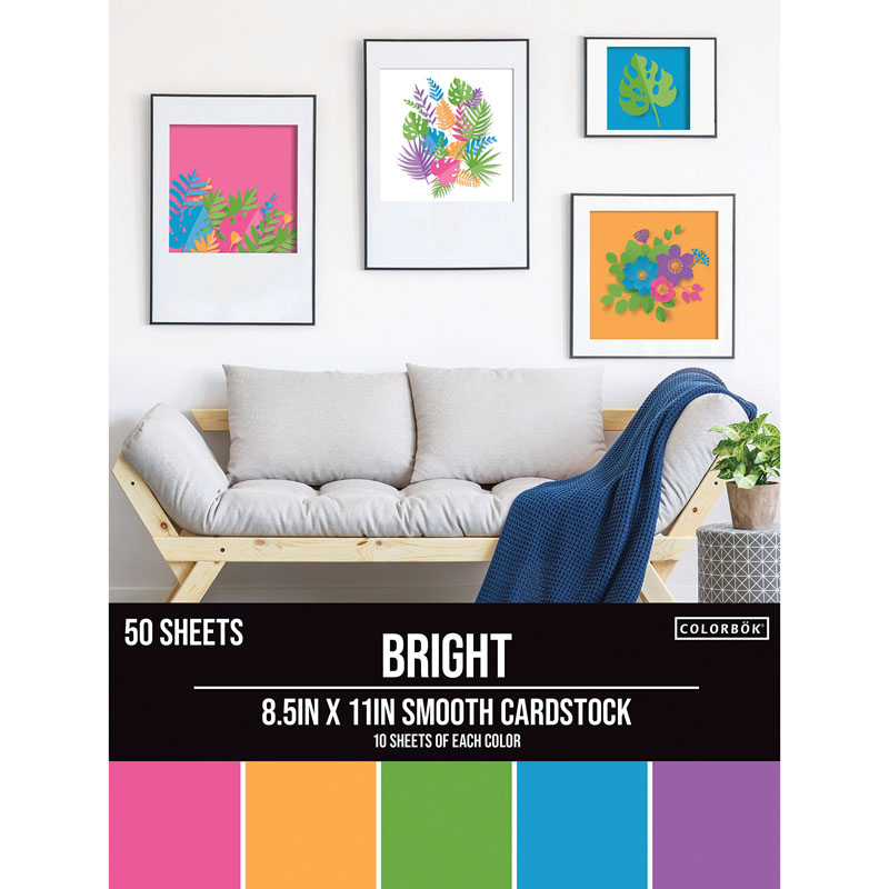 Smooth Cardstock Paper Pad 8.5" x 11" - Bright