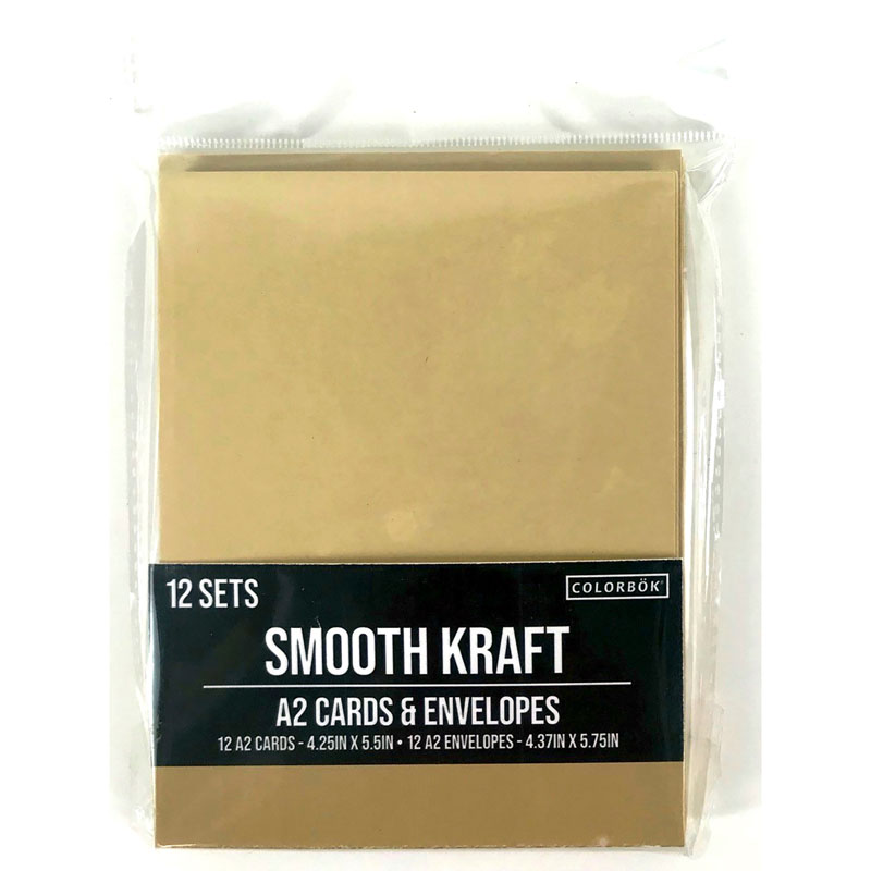 Smooth Kraft A2 Cards and Envelopes