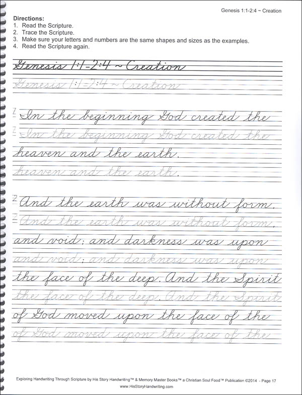 Exploring Handwriting Through Scripture: Cursive | His Story Handwriting