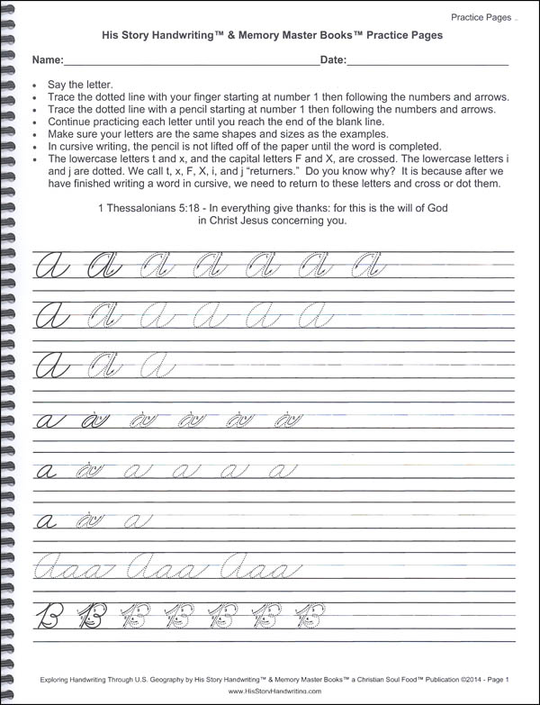 Exploring Handwriting Through US Geography: Cursive | His Story ...