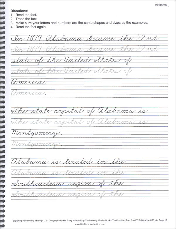 Exploring Handwriting Through US Geography: Cursive | His Story ...